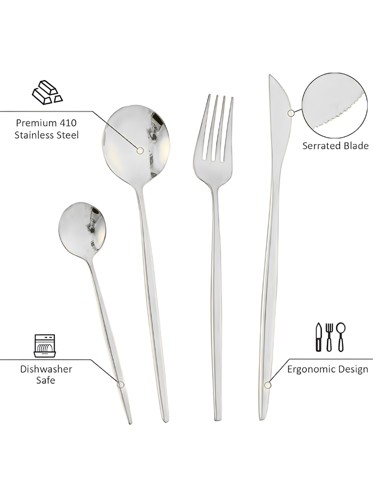 Set posate 36 pezzi in acciao ionox silver