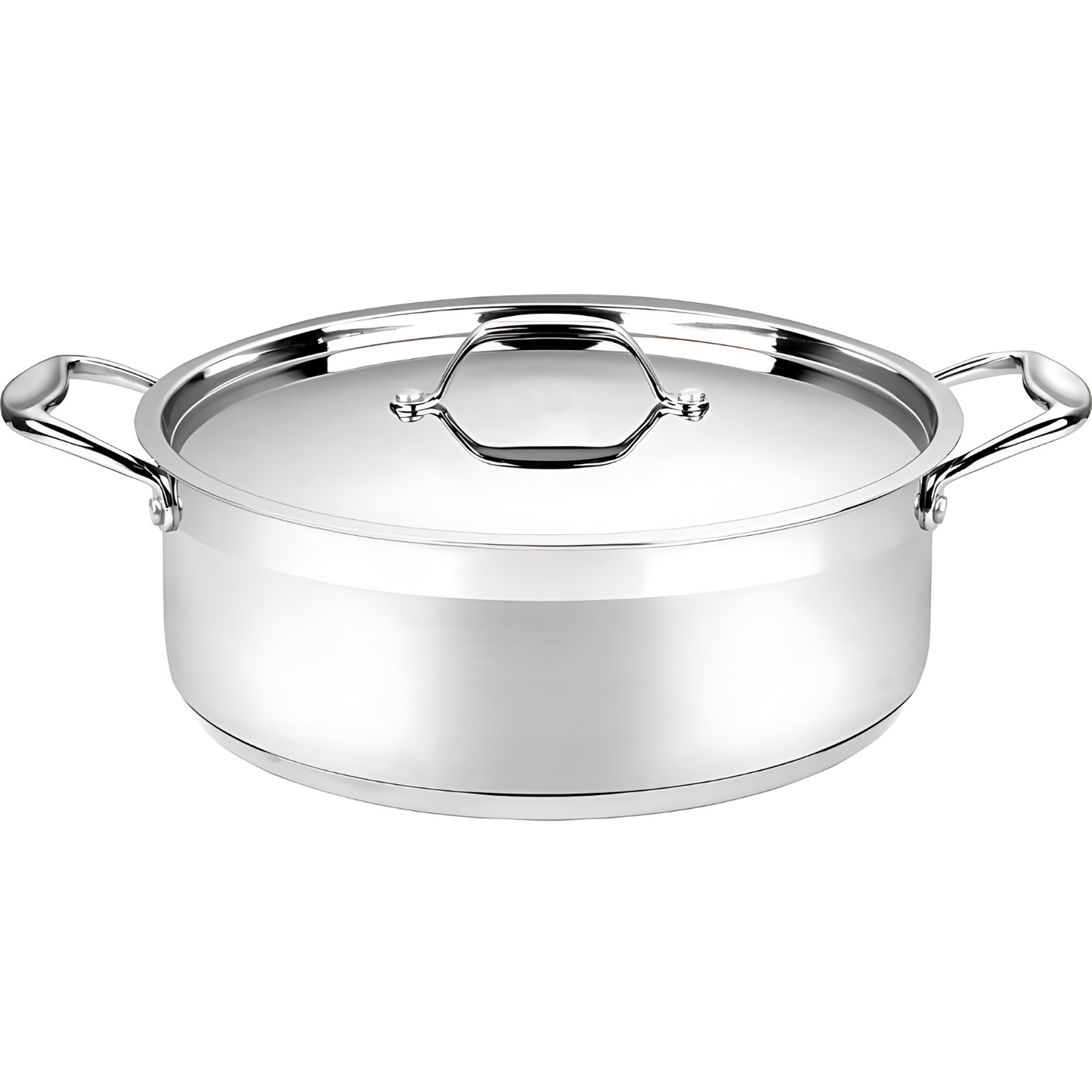 Pentola 36 CM Casseruola in Acciao Inossidabile Inox