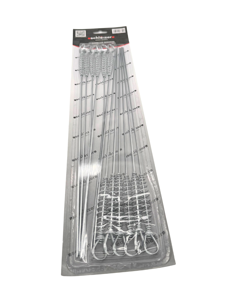 Schleizer Set di 12 Spiedini in acciao inox