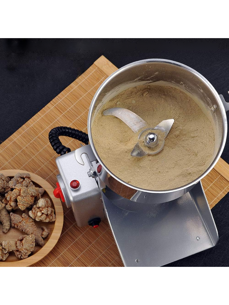 Mulino Di Grano Elettrico da 1 kg, Macchina Per La Frantumazione Ultrafini in Polvere De Moulin D'acciaio Inossidabile Tipo Elettrico Swing Per Semi Dadi Fagioli Erbe Wheat Grain,110V