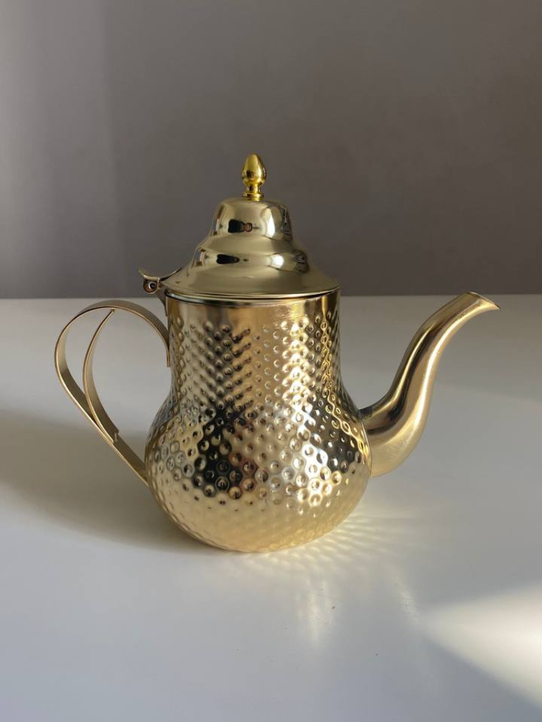 Teiera Berrad Atay da the arabo te marocchino Oro In Acciaio Inox 1.2L Induzione