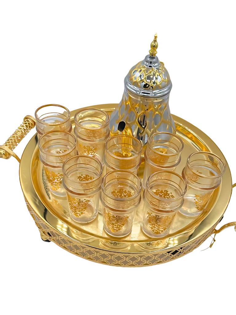 Hakal Line ® Vassoio marocchino Oro 45 Cm