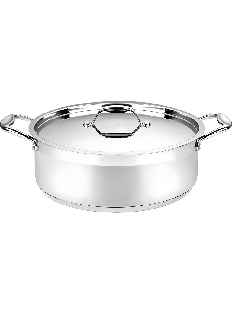 Pentola 40 CM Casseruola in Acciao Inossidabile Inox