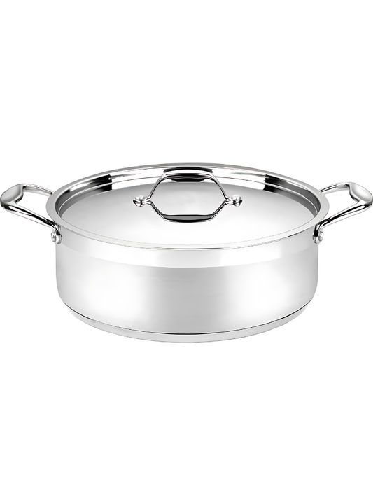 Pentola 45 CM Casseruola in Acciao Inossidabile Inox