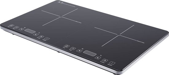 Royal Swiss ® Piano cottura ad induzione - Piastra elettrica Piano a 2 fuochi - Piano cottura elettrico - 2000 + 1500W - Touch control