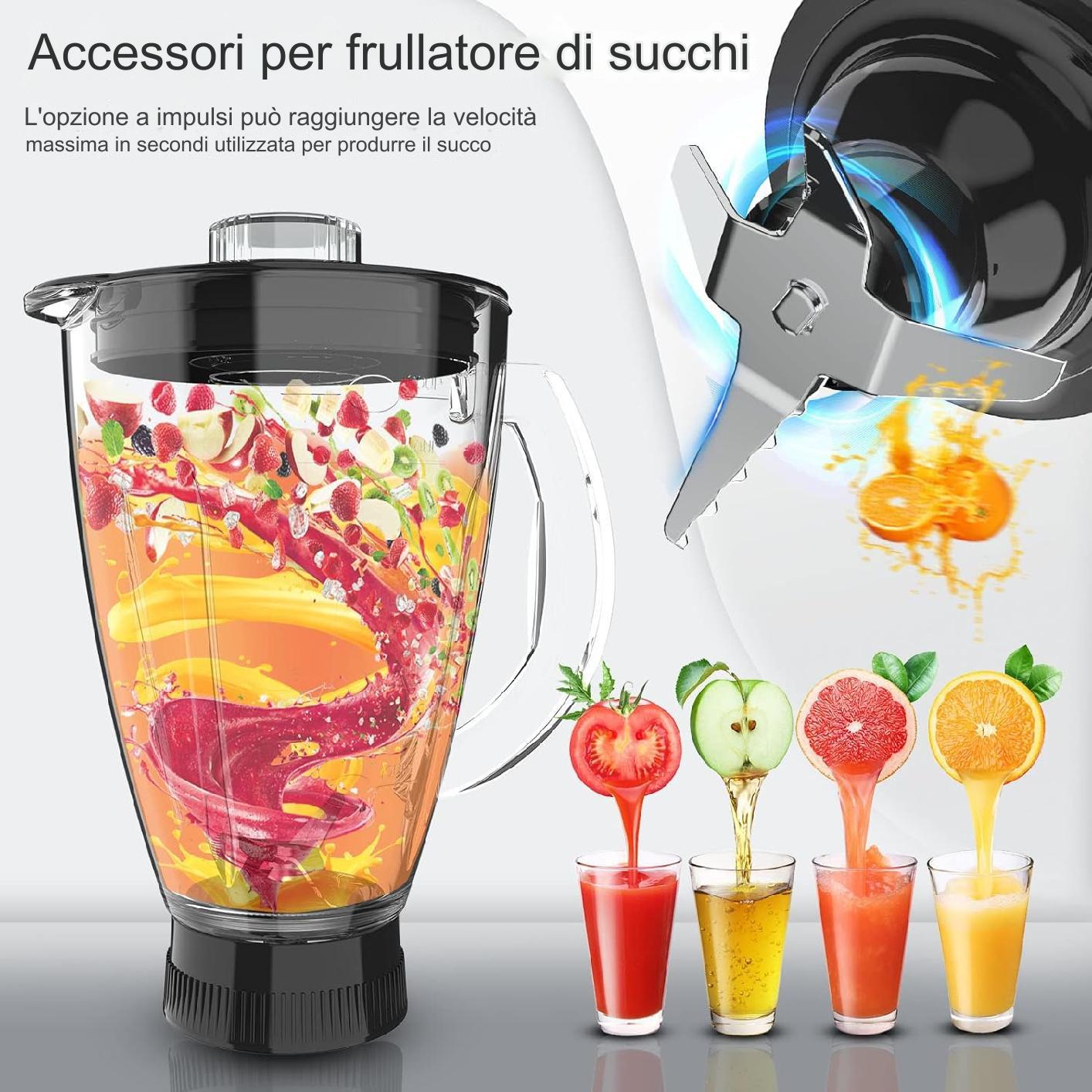 Royal Swiss Robots ® Robot da Cucina Multifunzione 10L 3 in 1 Impastatrice Planetaria Frullatore Tritacarne 2000W