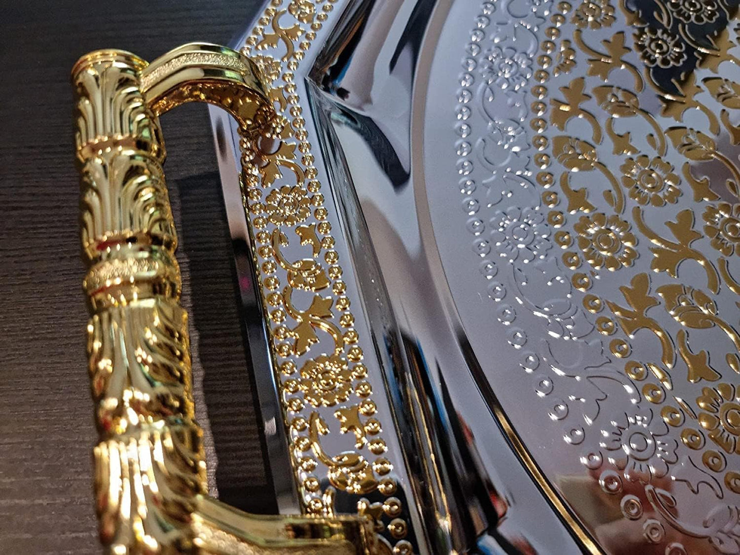 Vassoi Siniya Set Da 3 Pezzi Oro 48/41/31 Cm Da Servizio