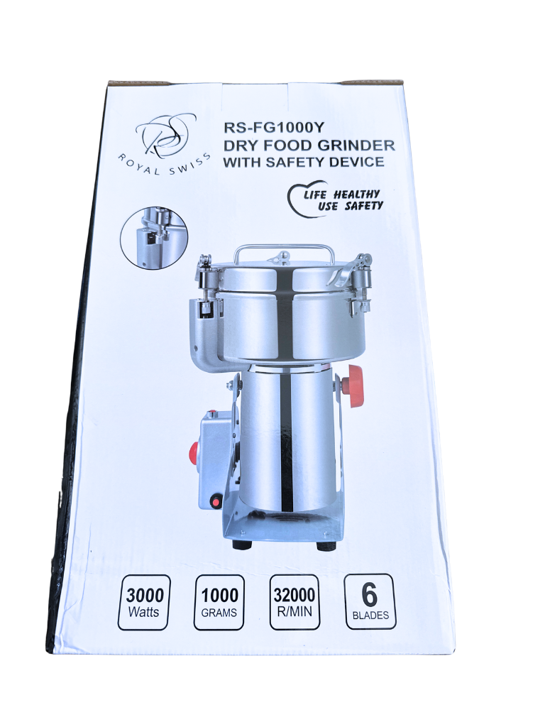 Royal Swiss® Mulino Elettrico 350g Macinacaffè in Acciaio Inox Macina per Cereali Caffè