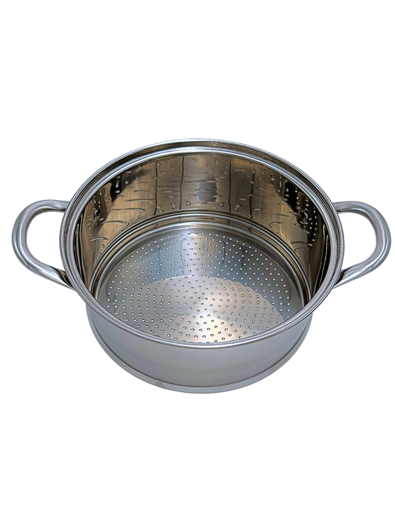 Couscoussiera Pentola per Cous Cous Cuscus Vaporiera a Induzione In Acciao Inox 10L 12 L