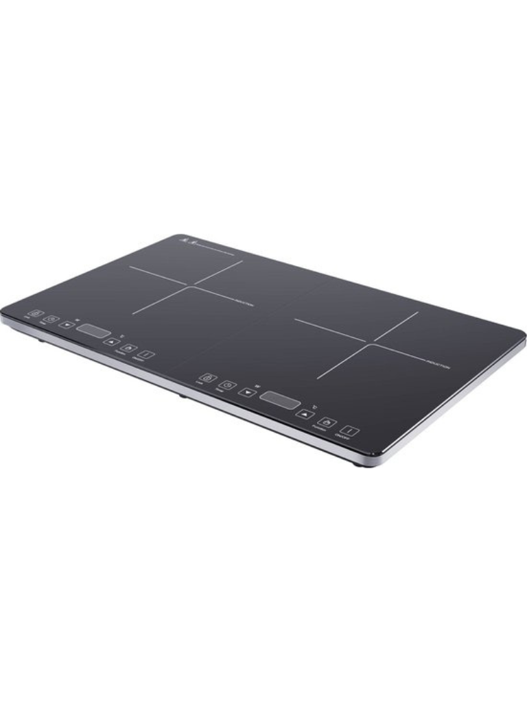 Royal Swiss ® Piano cottura ad induzione - Piastra elettrica Piano a 2 fuochi - Piano cottura elettrico - 2000 + 1500W - Touch control