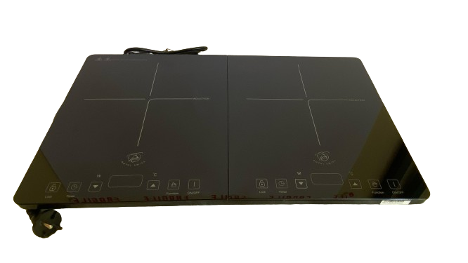 Royal Swiss ® Piano cottura ad induzione - Piastra elettrica Piano a 2 fuochi - Piano cottura elettrico - 2000 + 1500W - Touch control