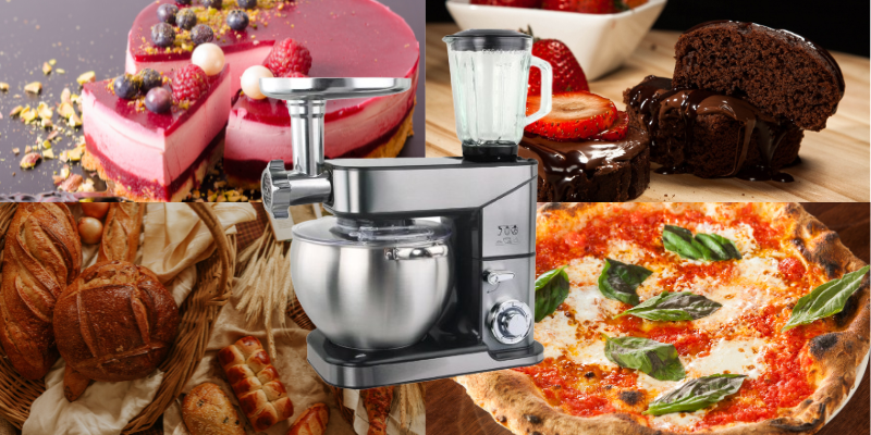 Royal Swiss Robots ® Robot da Cucina Multifunzione 12L 3 in 1 Impastatrice Planetaria Frullatore Tritacarne 2000W