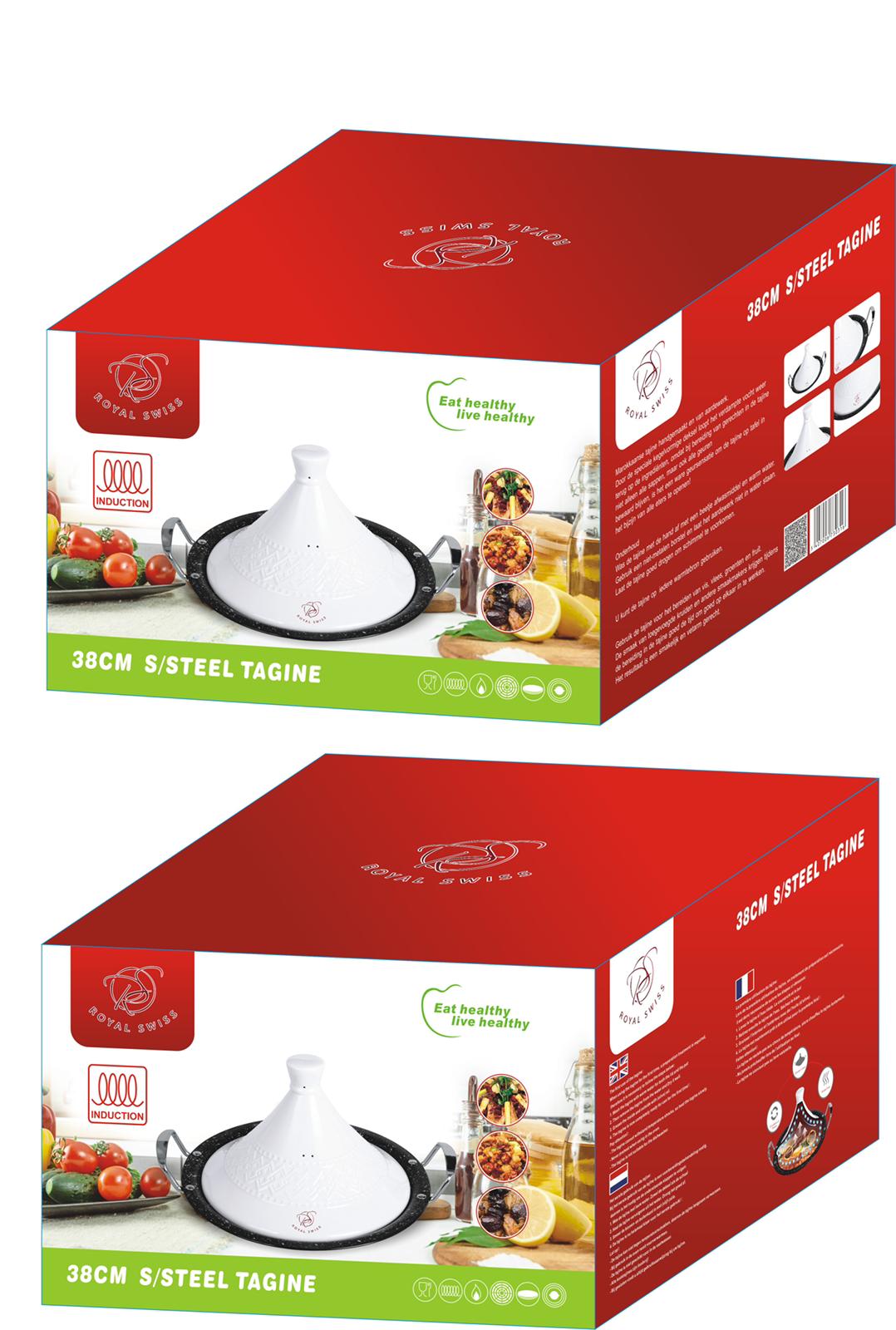 Tajine Marocchina ad Induzione con rivestimento antiaderente Da 34 CM 38 CM Adatto a tutti i tipi di fornelli