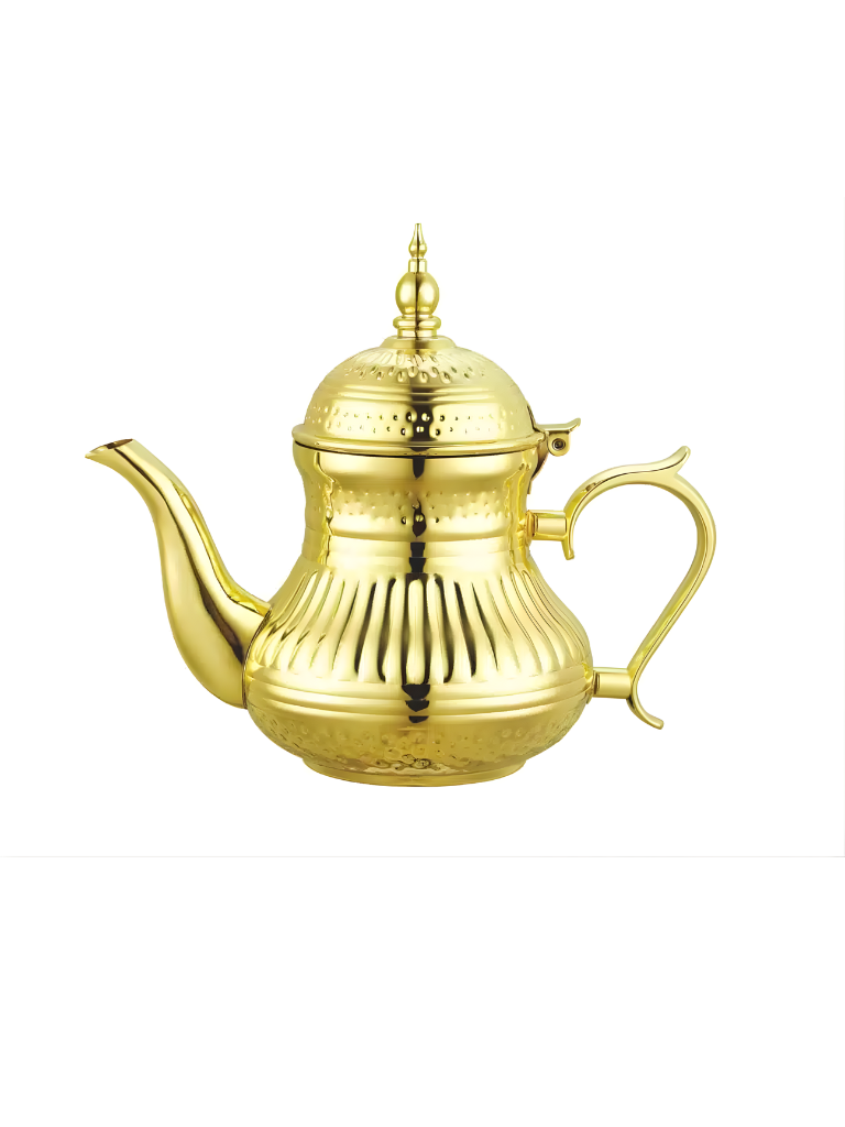 Teiera Berrad Atay da the arabo te marocchino Oro In Acciaio Inox 1.2L/2L Induzione